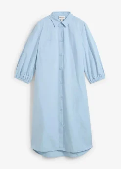 Damen bonprix Nachhaltigere Materialien|Kleider|Blusenkleid aus leichter Baumwolle