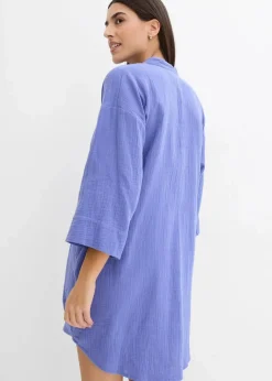 Hot Blusenkleid aus Musselin Damen Kleider|Bekleidung·Pullover & Strickjacken