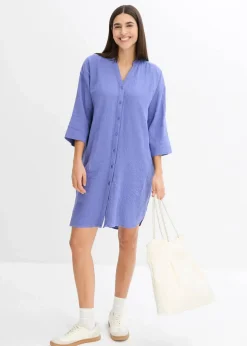 Hot Blusenkleid aus Musselin Damen Kleider|Bekleidung·Pullover & Strickjacken
