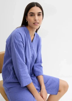 Hot Blusenkleid aus Musselin Damen Kleider|Bekleidung·Pullover & Strickjacken