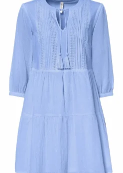 New Blusenkleid aus reiner Baumwolle Damen Kleider|Bekleidung·Pullover & Strickjacken