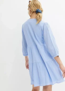 New Blusenkleid aus reiner Baumwolle Damen Kleider|Bekleidung·Pullover & Strickjacken