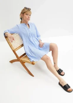 New Blusenkleid aus reiner Baumwolle Damen Kleider|Bekleidung·Pullover & Strickjacken