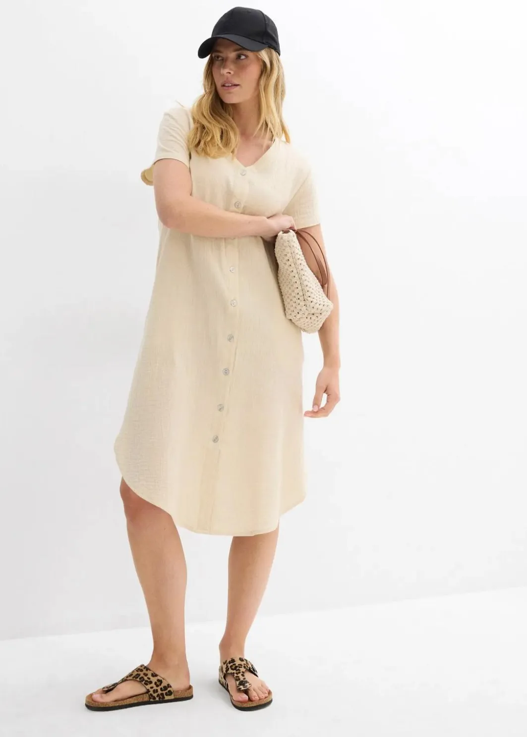 New Blusenkleid aus softem Musselin Damen Kleider|Bekleidung·Pullover & Strickjacken