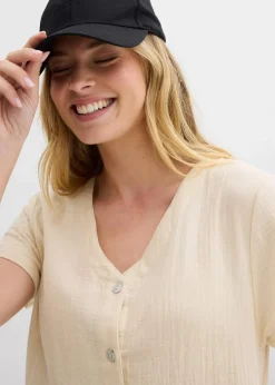 New Blusenkleid aus softem Musselin Damen Kleider|Bekleidung·Pullover & Strickjacken