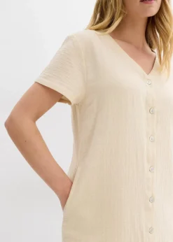 New Blusenkleid aus softem Musselin Damen Kleider|Bekleidung·Pullover & Strickjacken