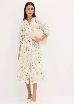 Outlet Blusenkleid aus Viskose-Mix Damen Nachhaltigere Materialien|Kleider
