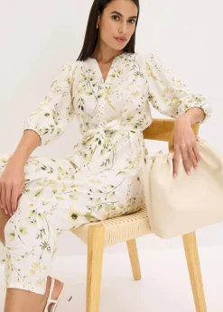 Outlet Blusenkleid aus Viskose-Mix Damen Nachhaltigere Materialien|Kleider