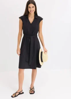 Blusenkleid mit Bindegürtel Damen Bekleidung·Pullover & Strickjacken|Kleider
