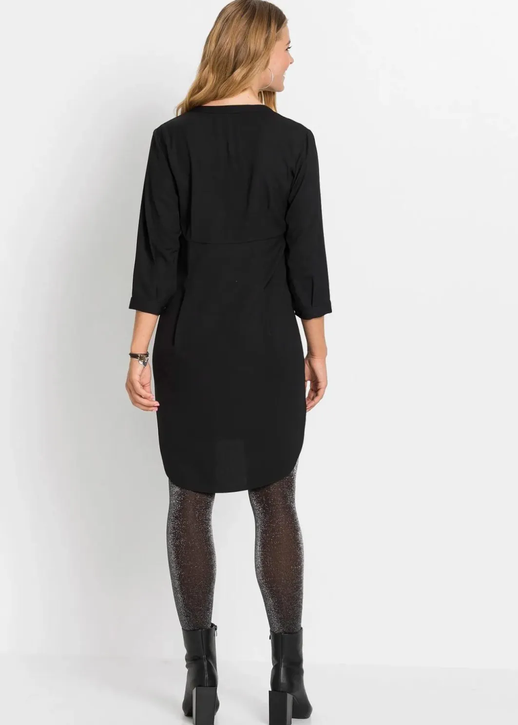 Hot Blusenkleid mit kurzer Knopfleiste Damen Bekleidung·Pullover & Strickjacken|Nachhaltigere Materialien