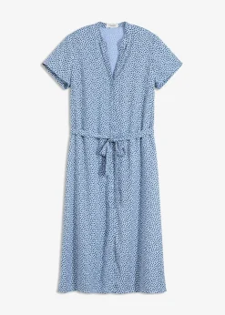 Outlet Blusenkleid mit Pünktchen Damen Kleider|Bekleidung·Pullover & Strickjacken