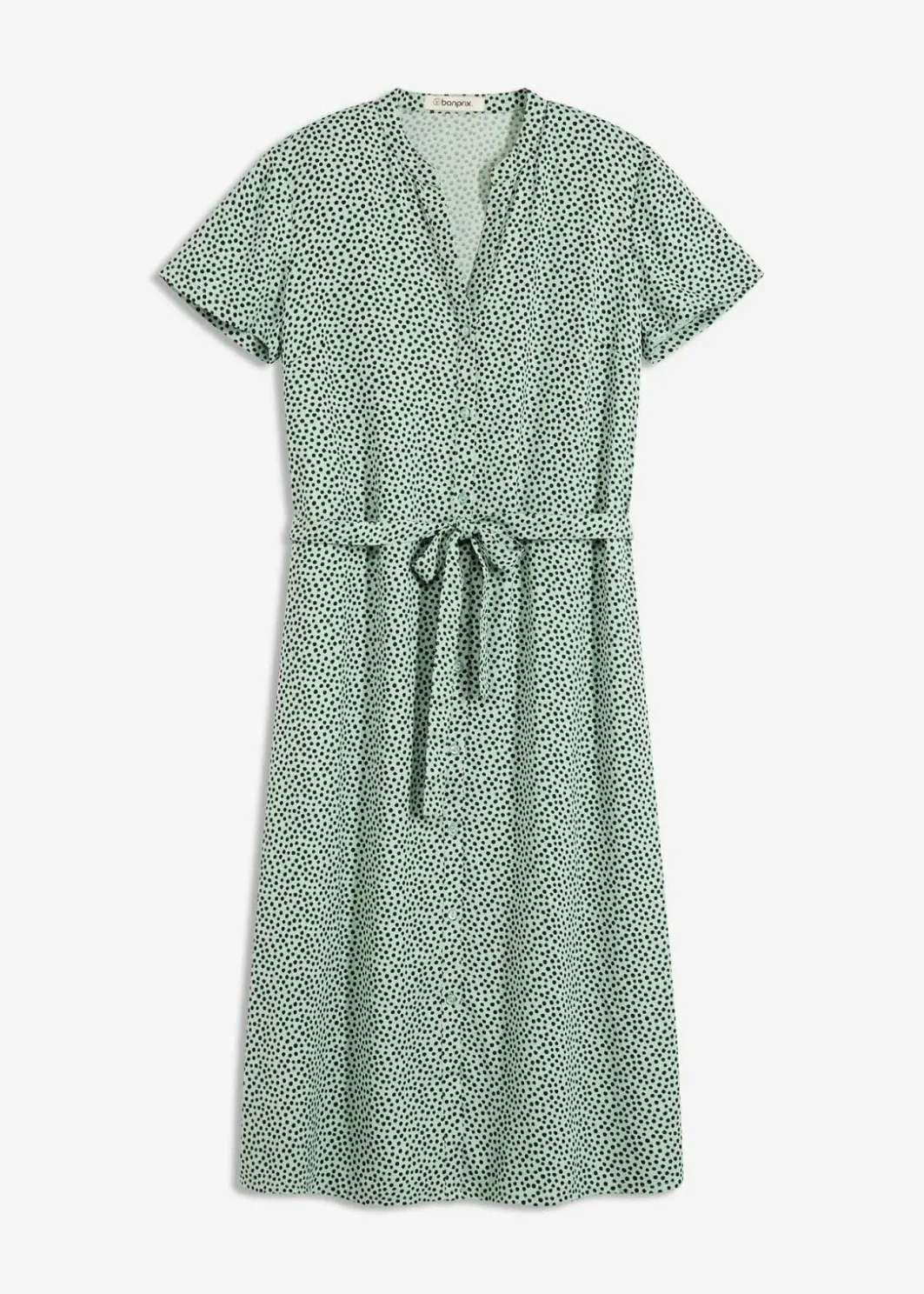Clearance Blusenkleid mit Pünktchen Damen Kleider|Bekleidung·Pullover & Strickjacken
