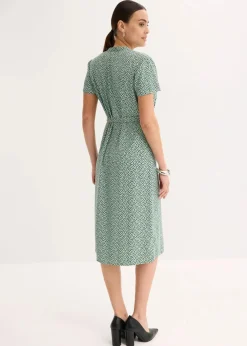 Clearance Blusenkleid mit Pünktchen Damen Kleider|Bekleidung·Pullover & Strickjacken