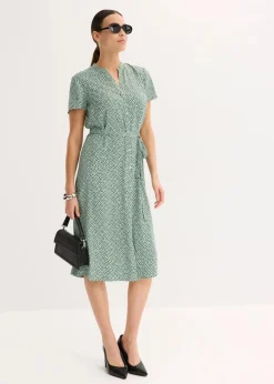 Clearance Blusenkleid mit Pünktchen Damen Kleider|Bekleidung·Pullover & Strickjacken