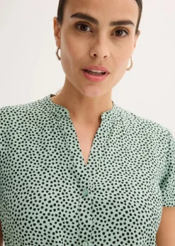 Clearance Blusenkleid mit Pünktchen Damen Kleider|Bekleidung·Pullover & Strickjacken