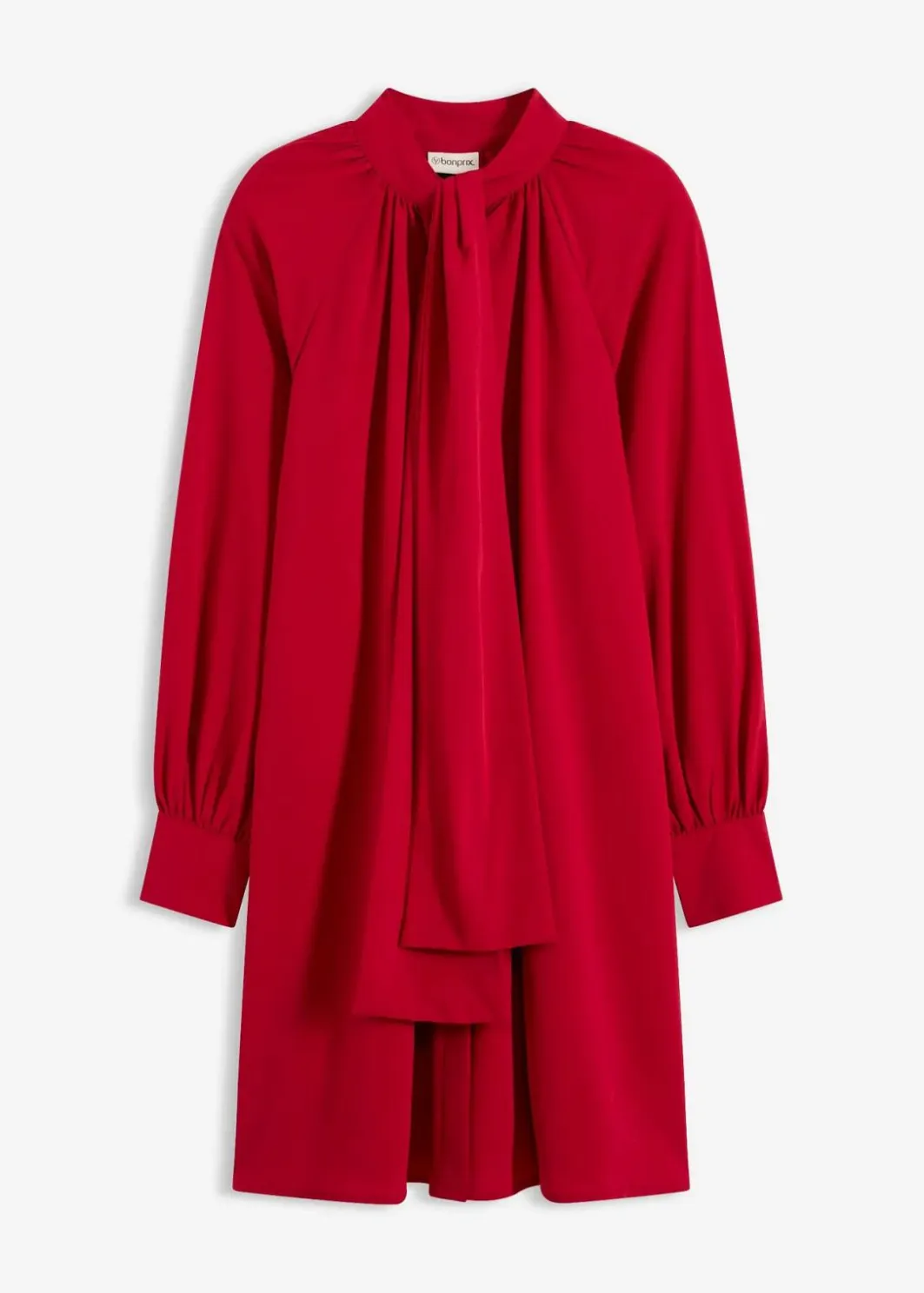 Damen bonprix Kleider|Nachhaltigere Materialien|Blusenkleid mit Schluppenkragen