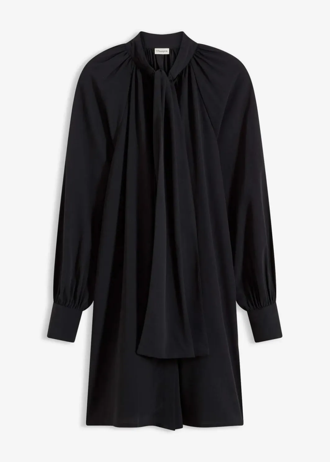 Damen bonprix Bekleidung·Pullover & Strickjacken|Nachhaltigere Materialien|Blusenkleid mit Schluppenkragen