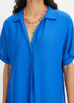 Discount Blusenkleid mit Taschen Damen Kleider|Bekleidung·Pullover & Strickjacken