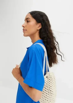 Discount Blusenkleid mit Taschen Damen Kleider|Bekleidung·Pullover & Strickjacken