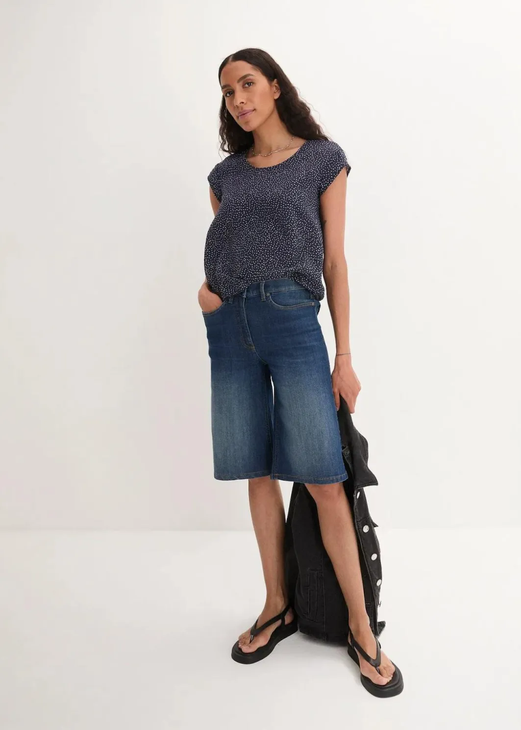 Damen bonprix Nachhaltigere Materialien|Blusen & Tuniken|Blusenshirt aus softem Viskose-Mix