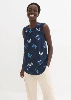 Online Blusentop aus fließender Viskose Damen Shirts & Tops|Blusen & Tuniken