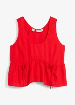 Hot Blusentop aus luftigem Leinen-Mix Damen Bekleidung·Jacken & Mäntel|Blusen & Tuniken