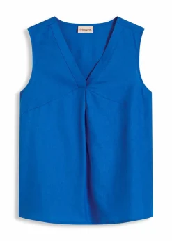 Damen bonprix Shirts & Tops|Blusen & Tuniken|Blusentop aus luftigem Leinen-Mix