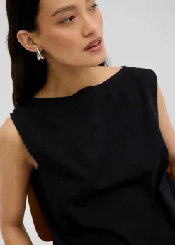 Blusentop aus reiner Baumwolle Damen Zweiteiler & Sets|Blusen & Tuniken