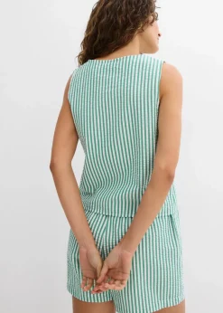 Damen bonprix Blusen & Tuniken|Bekleidung·Jacken & Mäntel|Blusentop aus reiner Baumwolle