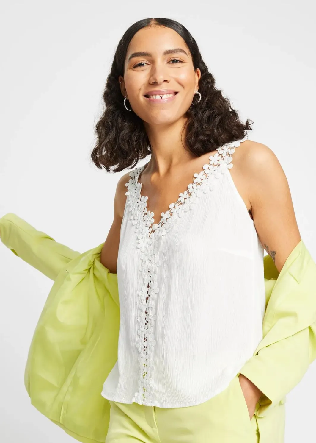 Best Blusentop aus strukturiertem Crinkle Damen Blusen & Tuniken|Shirts & Tops