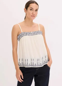 Outlet Blusentop mit Stickerei Damen Shirts & Tops