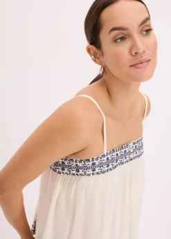 Outlet Blusentop mit Stickerei Damen Shirts & Tops