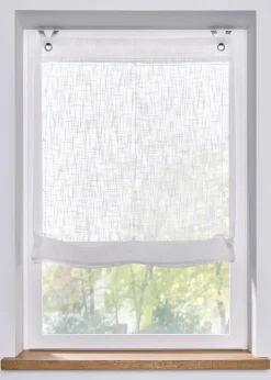 bonprix Raffrollos|Bändchenrollo in Leinen Optik