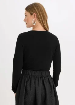 Damen bonprix Shirts & Tops|Body aus fließendem Viskose-Mix