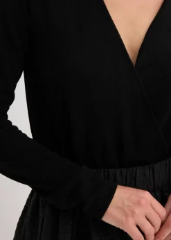 Damen bonprix Shirts & Tops|Body aus fließendem Viskose-Mix