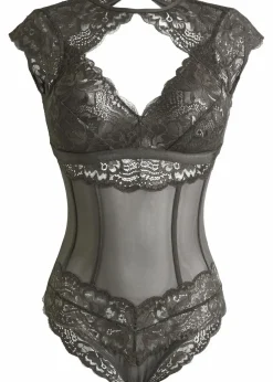 Outlet Body mit feiner Spitze Damen Wäsche·Bodies|Bodies