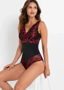 Hot Body ohne Bügel mit floraler Spitze Damen Wäsche·Bodies|Wäsche·Dessous