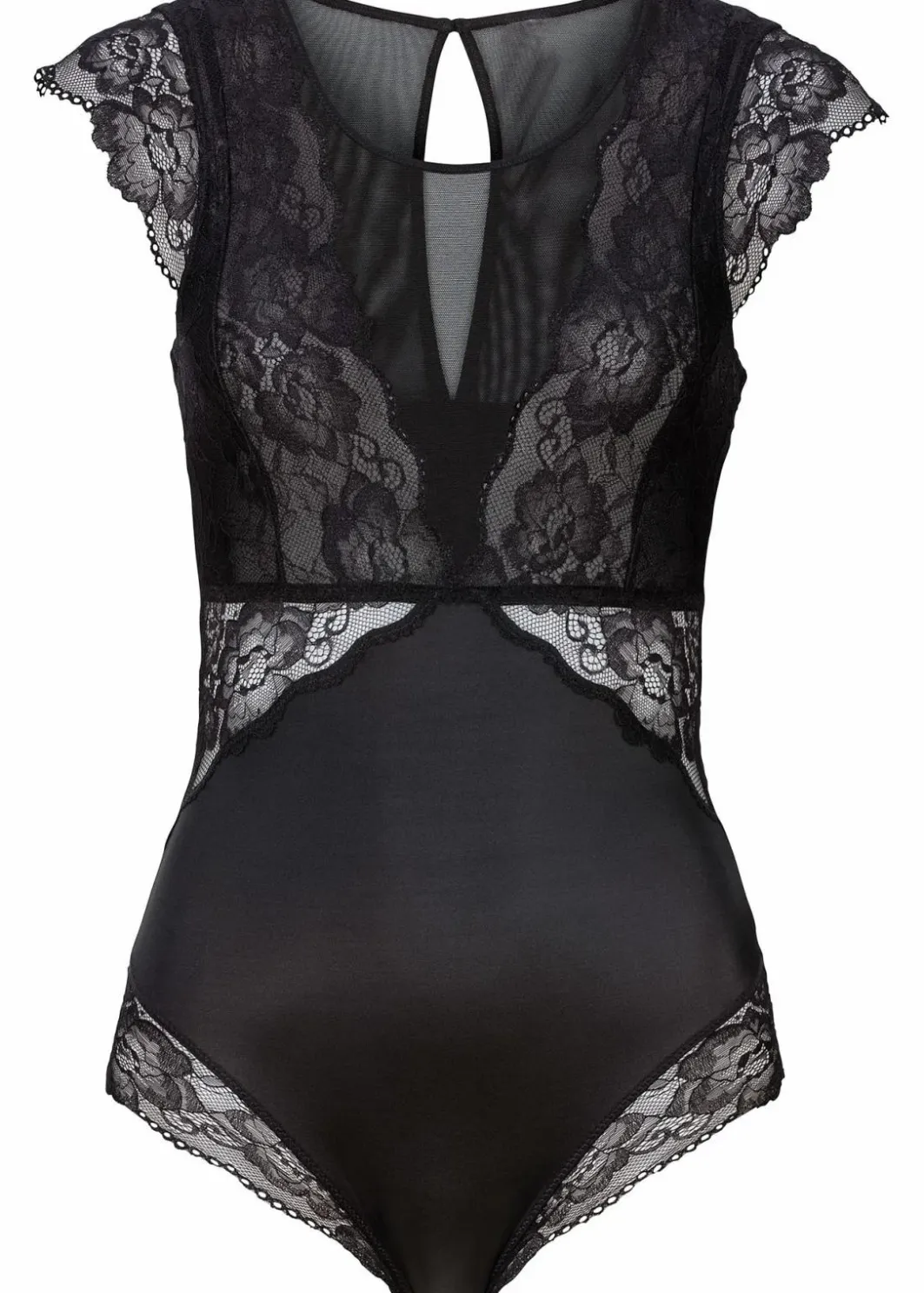 Body ohne Bügel mit zarter Spitze Damen Wäsche·Bodies|Wäsche·Dessous