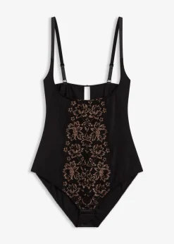 Hot Body Shaper mit leichter Formkraft und Glitzergarn Damen Wäsche·Bodies|Wäsche·Shapewear