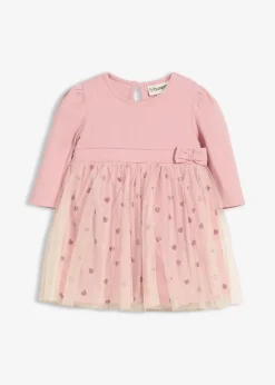 Kinder bonprix Overalls & Sets|Bio Baumwolle|Bodykleid aus Bio-Baumwolle mit kleinen Herzen-Print