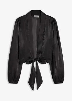 Damen bonprix Bekleidung·Hosen|Festliche Mode|Bolero aus feinem Tüll mit Binde-Detail