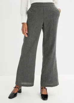 Damen bonprix Bekleidung·Kleider|Hosen|Bootcut Hose in Tweedoptik