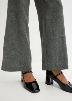 Damen bonprix Bekleidung·Kleider|Hosen|Bootcut Hose in Tweedoptik