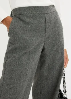 Damen bonprix Bekleidung·Kleider|Hosen|Bootcut Hose in Tweedoptik