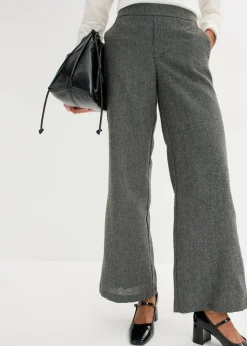 Damen bonprix Bekleidung·Kleider|Hosen|Bootcut Hose in Tweedoptik