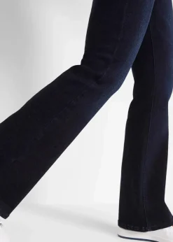 Damen bonprix Jeans|Kurzgrößen|Bootcut Jeans High Waist, Shaping-Ultra-Soft