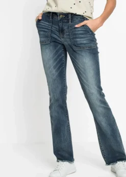 Damen bonprix Bekleidung·Shirts & Tops|Jeans|Bootcut Jeans Mid Waist