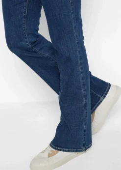 Damen bonprix Jeans|Bekleidung·Shirts & Tops|Bootcut Jeans Mid Waist, Bio-Baumwolle