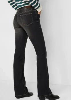 Damen bonprix Jeans|Bekleidung·Shirts & Tops|Bootcut Jeans Mid Waist, Komfort-Stretch