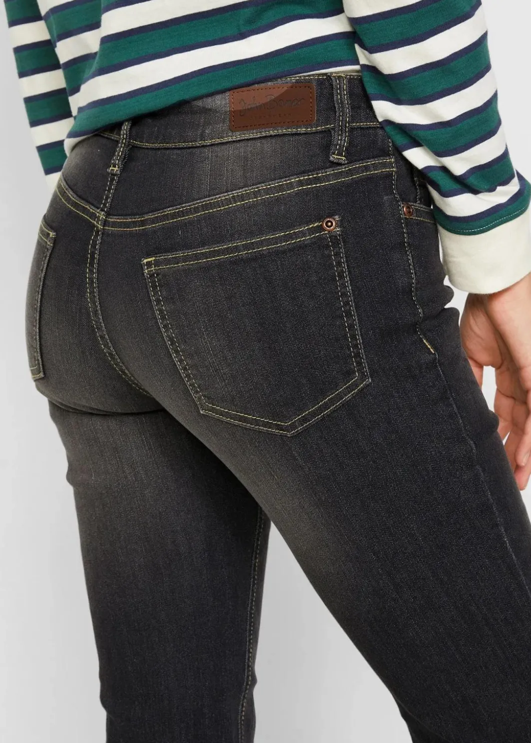 Damen bonprix Jeans|Bekleidung·Shirts & Tops|Bootcut Jeans Mid Waist, Komfort-Stretch